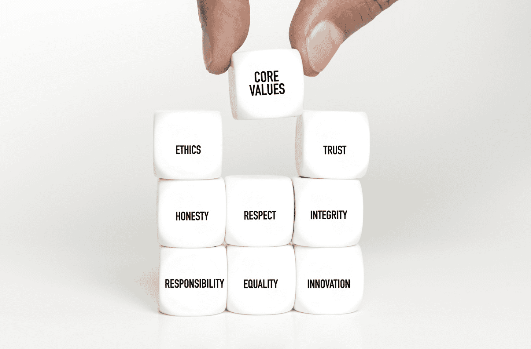 a picture of white cubes stacked in a square with values written on them a picture of white cubes stacked in a square with values written on them